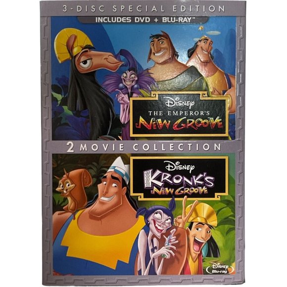 Disney The Emperor's New Groove & Kronk's New Groove (DVD & Blu-Ray 3-Disc Set) - Picture 1 of 7